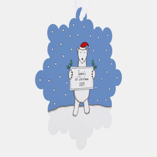 Polar Bear Ornament Karte (Rechts)