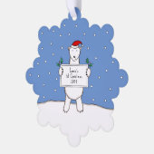 Polar Bear Ornament Karte (Linke Ecke)