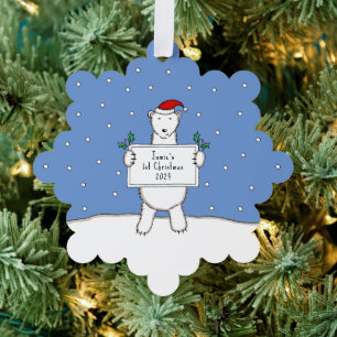 Polar Bear Ornament Karte