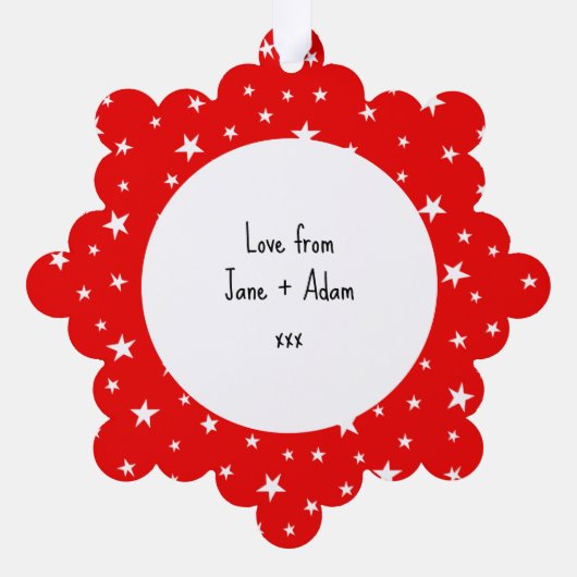 Polar Bear Ornament Karte (Rückseite)