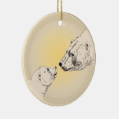 Polar Bear Ornament Mother Baby Personalisiert Gif (Rechts)