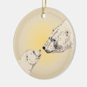 Polar Bear Ornament Mother Baby Personalisiert Gif (Links)