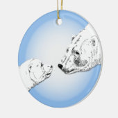 Polar Bear Ornament Mother Baby Personalisiert Gif (Links)