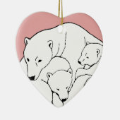 Polar Bear Ornament Mother Baby Personalisiert Gif (Rechts)