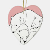 Polar Bear Ornament Mother Baby Personalisiert Gif (Links)