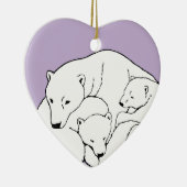 Polar Bear Ornament Mother Baby Personalisiert Gif (Rechts)