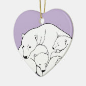 Polar Bear Ornament Mother Baby Personalisiert Gif (Links)