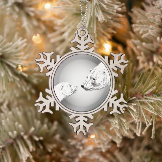Polar Bear Ornament Muttertag Art Keepsakes (Baum)