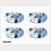 Polar Bear Ovaler Aufkleber (Blatt)
