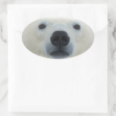 Polar Bear Ovaler Aufkleber (Tasche)