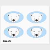 Polar Bear Ovaler Aufkleber (Blatt)