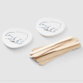 Polar Bear paddle hand fans Fächer (Non-assembled)