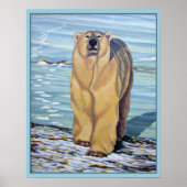 Polar Bear Painting Art Print Wildlife Wohngestalt Poster (Vorne)