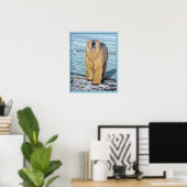 Polar Bear Painting Art Print Wildlife Wohngestalt Poster (Heimbüro)