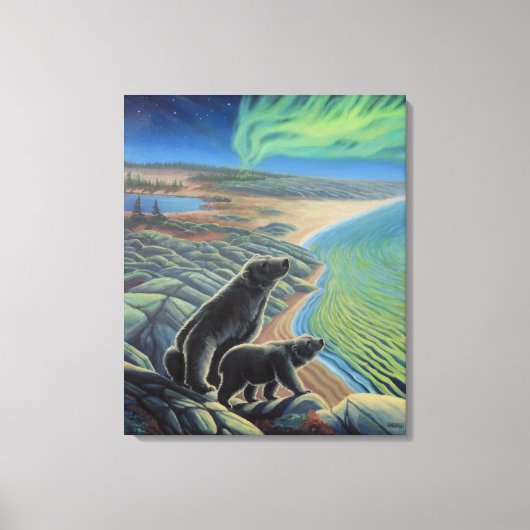 Polar Bear Painting Canvas Print Leinwanddruck (Vorderseite)