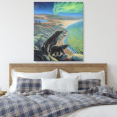 Polar Bear Painting Canvas Print Leinwanddruck (Insitu (Schlafzimmer))