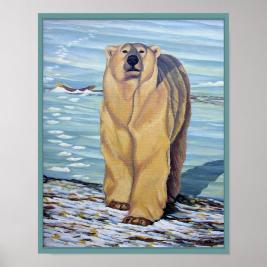 Polar Bear Painting Poster Wildlife Wohngestaltung (Vorne)