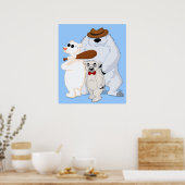 Polar Bear Pals Poster Print (Küche)