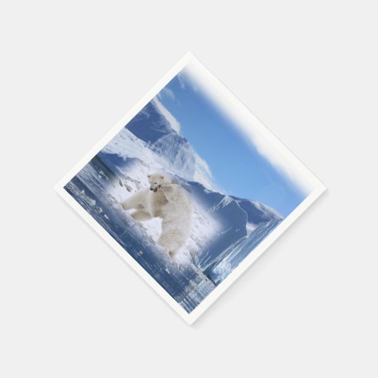 Polar Bear Paper Napkins Serviette (Ecke)