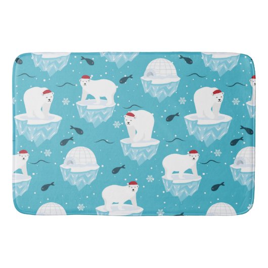 Polar Bear Party Badematte (Vorderseite)