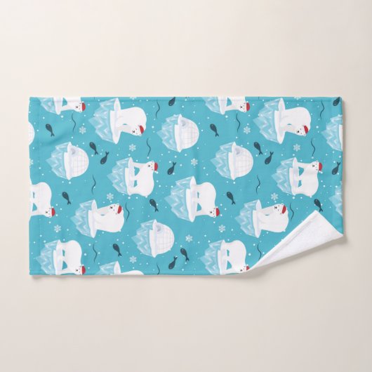 Polar Bear Party Badhandtuch Set (Handtuch)