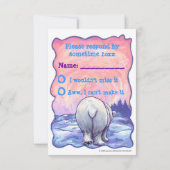 Polar Bear Party Center UAWG RSVP Karte (Rückseite)