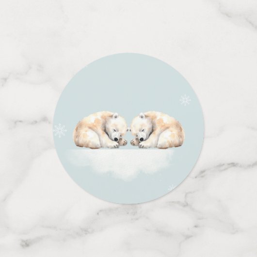 Polar Bear Party Confetti Konfetti (Klein Vorderseite)