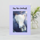 Polar Bear Party Einladung (Stehend Vorderseite)