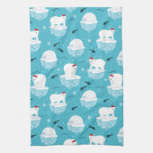Polar Bear Party Geschirrtuch (Vertikal)