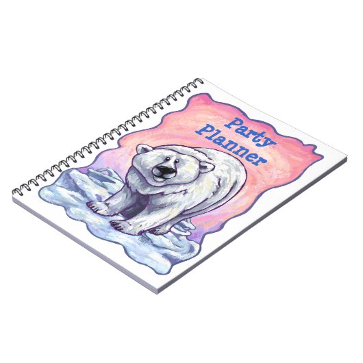 Polar Bear Party Planner Notebook Notizblock (Linke Seite)