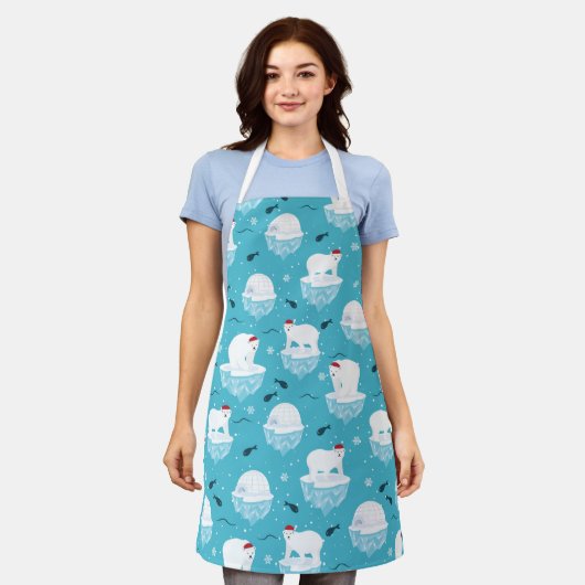 Polar Bear Party Schürze (Getragen)