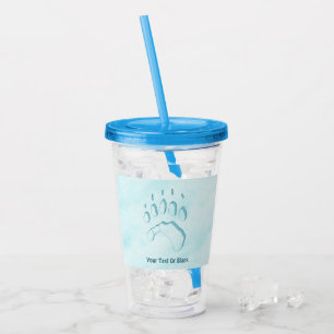 Polar Bear Paw Print Acryltrinkbecher