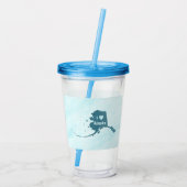 Polar Bear Paw Print Acryltrinkbecher (Rückseite)