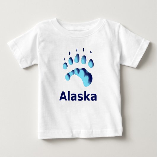 Polar Bear Paw Print Baby T-shirt (Vorderseite)