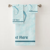 Polar Bear Paw Print Badhandtuch Set (Insitu)