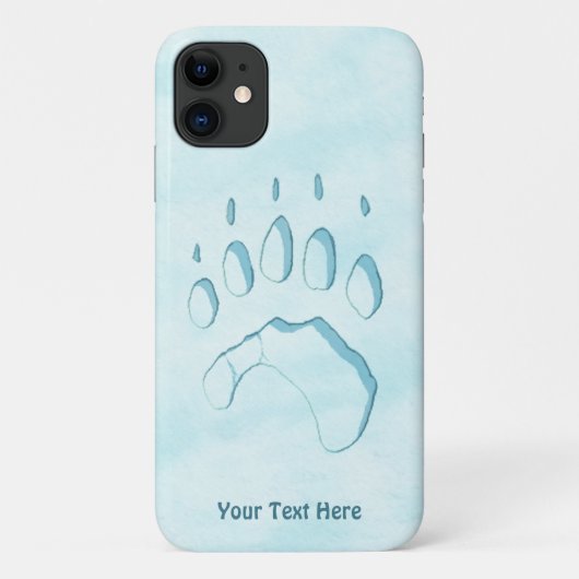 Polar Bear Paw Print Case-Mate iPhone Hülle (Rückseite)