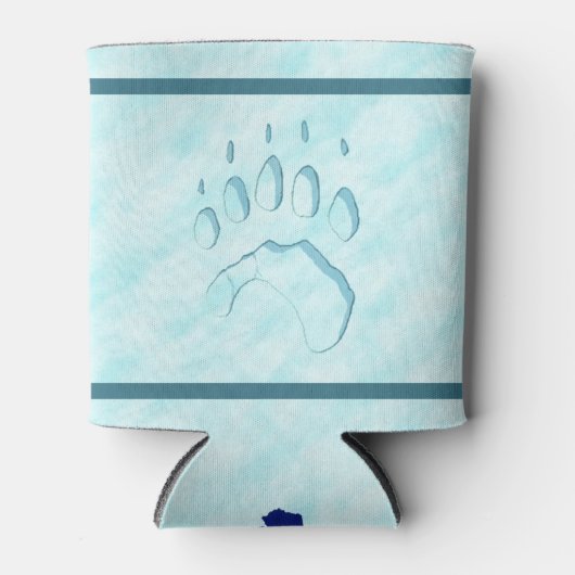 Polar Bear Paw Print Dosenkühler (Vorderseite)