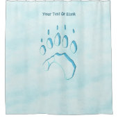 Polar Bear Paw Print Duschvorhang (Vorderseite)