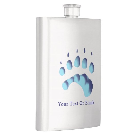 Polar Bear Paw Print Flachmann (Rechts)
