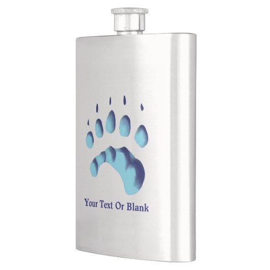 Polar Bear Paw Print Flachmann (Links)
