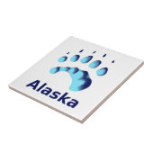 Polar Bear Paw Print Fliese (Seite)