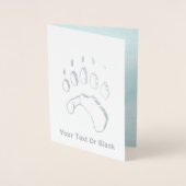 Polar Bear Paw Print Folienkarte (Vorderseite)