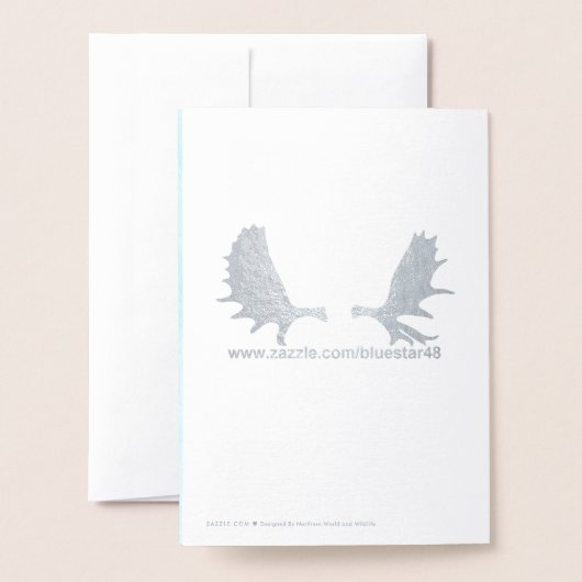 Polar Bear Paw Print Folienkarte (Rückseite mit Umschlag)