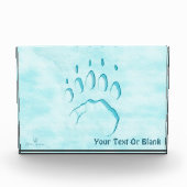 Polar Bear Paw Print Fotoblock (Vorderseite)