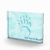 Polar Bear Paw Print Fotoblock (Rechts)