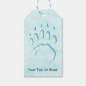 Polar Bear Paw Print Geschenkanhänger (Vorderseite)