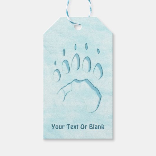 Polar Bear Paw Print Geschenkanhänger (Vorderseite)