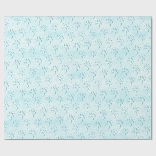 Polar Bear Paw Print Geschenkpapier (Flach)