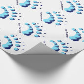 Polar Bear Paw Print Geschenkpapier (Ecke)