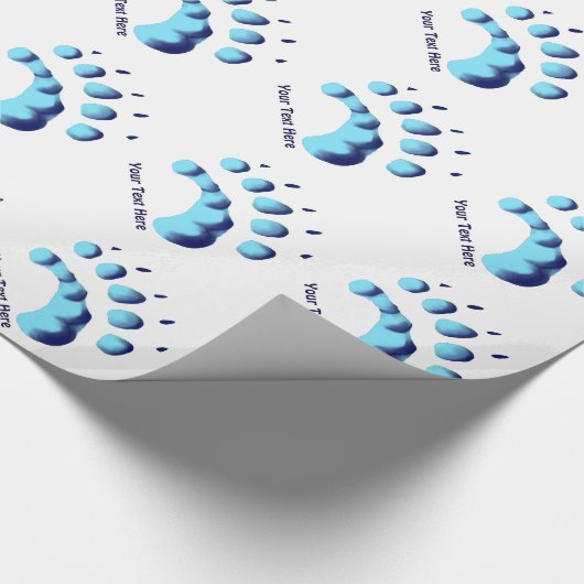 Polar Bear Paw Print Geschenkpapier (Ecke)